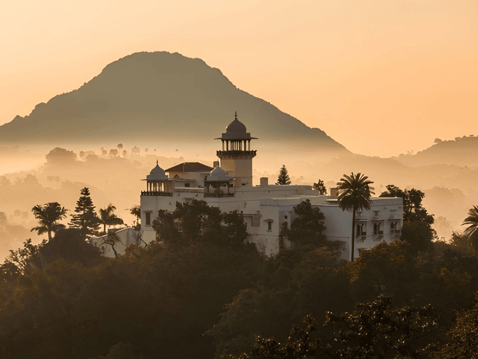 Monsoon Palace Sajjangarh overlooking Udaipur surrounded by Aravalli hills